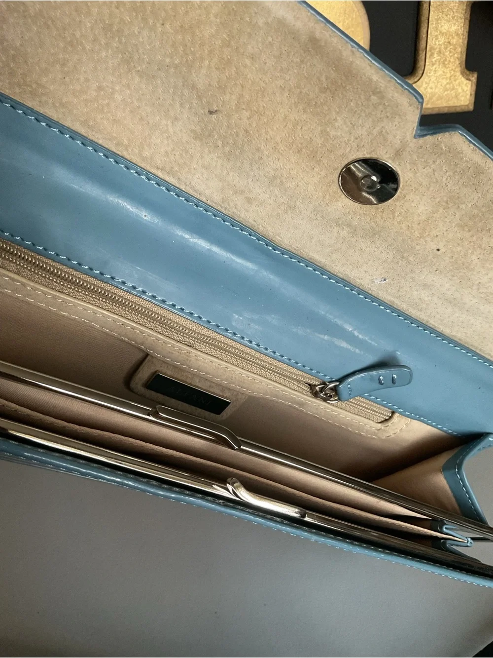 💜💜💜Light Blue Leather Wristlet Clutch - Women Bags